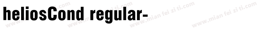 heliosCond regular字体转换